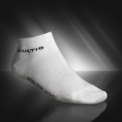 Kotníkové ponožky s aktivním stříbrem bílé
