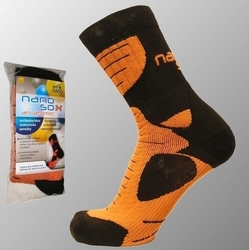 Ponožky Nanosox® černo oranžové