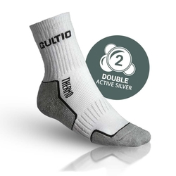 Termo ponožky s aktivním stříbrem bílé