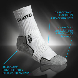 Termo ponožky s aktivním stříbrem bílé
