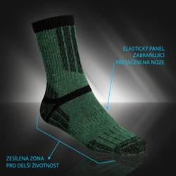 Ultra thermic zelenočerné ponožky s aktivním stříbrem Gultio1601