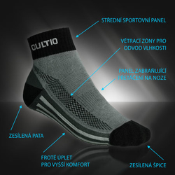 Ponožky s aktivním stříbrem Medical track